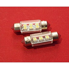 CLASSIC CAR LED  INTERIOR , COURTESY & NUMBER PLATE FESTOON LED  BULB  BRIGHT WHITE  35-37 MM   12V36WH