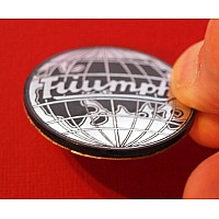 Triumph Globe Badge  Black & Silver 45mm diameter    BBIT06