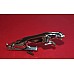 Jaguar Leaping Cat Bonnet Mascot.  BD29644