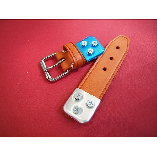 Works Style Tan Leather Bonnet Strap. C-AJJ3381 Works Style Tan Leather Bonnet Strap. C-AJJ3381