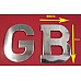 Stainless Steel GB Badge Letters  for British Classic Cars  DAM100690MS