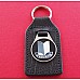 Triumph Hand Stitched Leather Key Fob with Triumph Blue Shield Logo   GAC6053XBLUE