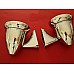 Stainless Steel Bullet Mirrors Long Stem Mount Tex Brand (Sold as a Pair)   GAM107-GAM108-SetA