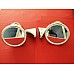 Stainless Steel Bullet Mirrors Long Stem Mount Tex Brand (Sold as a Pair)   GAM107-GAM108-SetA