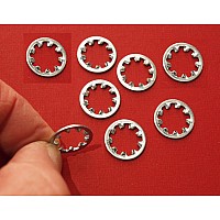 Star Locking Washer for 3/8" Threads or Nuts.(11/16" OD)  Set of 8  GHF323-SetA