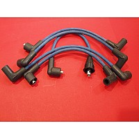 HT Ignition Lead Set  Silicone Core 4 Cylinder A Series Engines 8mm BLUE UK made.  GHT241BLUEUK