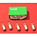 Lucas Dashboard Instrument & Warning Bulbs 12v.X 2w LLB281. (Set of 5). GLB281LUCAS-SetA