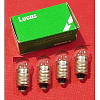 Lucas 12V Instrument Bulb 12V 2.2W MES E10 G11  (Sold as a Set of Four).  GLB987-SetA