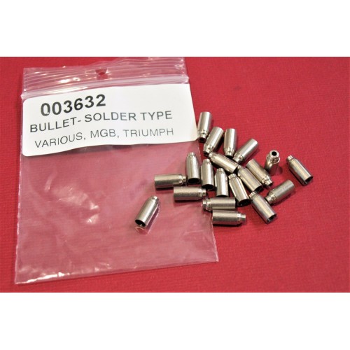 Bullet Connector - Solder bullet connectors. (Sold as a pack of 20) 003632-SetA Bullet Connector - Solder bullet connectors. (Sold as a pack of 20) 003632-SetA