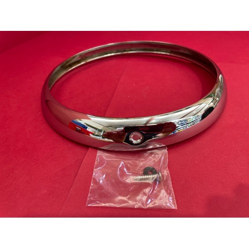 7" Headlamp Stainless Headlight Trim Ring. Classic Mini Triumph TR4 -TR6    500929