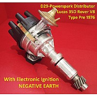 Powerspark Lucas 35D Rover V8 Type Pre 1976  Distributor Electronic Ignition with Rotor Arm  Negative Earth   D29-Powerspark