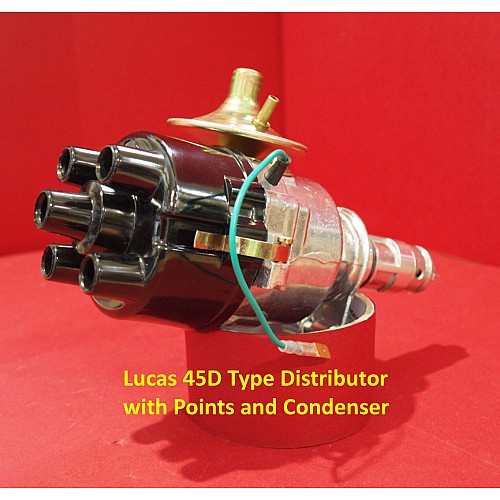 Powerspark Lucas 45D4 Type Distributor with Vacuum Advance Points Set Rotor Arm and Condenser D3-Powerspark Powerspark Lucas 45D4 Type Distributor with Vacuum Advance Points Set Rotor Arm and Condenser D3-Powerspark