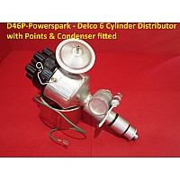 Powerspark Delco Distributor 6 Cylinder Type Distributor Standard Points Ignition 6 Cylinder (with Rev Counter Drive)   D46P-Powerspark