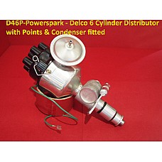 Powerspark Delco Distributor 6 Cylinder Type Distributor Standard Points Ignition 6 Cylinder (with Rev Counter Drive)   D46P-Powerspark