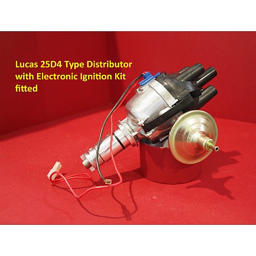 Powerspark Lucas 25D4 Distributor Top Entry Cap with Electronic Ignition Kit fitted   D7-Powerspark