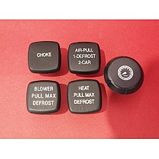 Triumph TR6 Dashboard Control Knob Set  - 5 Piece   GKS6006X