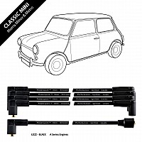 Powerspark HT Ignition Lead Set 4 Cylinder Classic Mini  Metro & Morris Minor 8mm  L022-Black