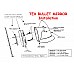 Stainless Steel Bullet Mirrors Long Stem Mount Tex Brand (Sold as a Pair)   GAM107-GAM108-SetA