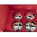 Austin Healey Sprite Chrome Hub Cap Including AH Logo  Sold as a set of 4  2A8055-SetA