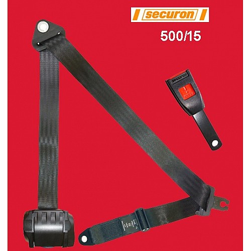 Securon Inertia Reel Front Seat Belt (314cm) and Anchor  Black (Vertical Reel )     Securon-500/15