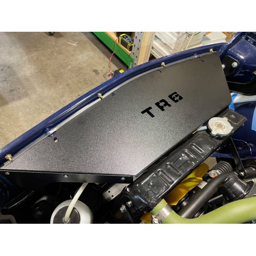 Radiator Cowl - Air Duct - Triumph TR6 Carburettor Models - Powder Coated Aluminium - Satin Black  910441-PC