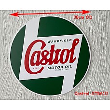 Castrol Classic Round Plastic Advertising Sign  380mm      Castrol-STR610