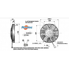 Revotec Comex Slimline Fan - 9in (225mm) Puller-Suction-FAN0608