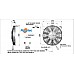 Revotec Comex Slimline Fan - 11in (280mm) Pusher-Blowing -FAN0110