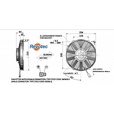 Revotec Comex High Power Fan - 11in (280mm) Pusher-Blowing-FAN0336HP