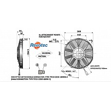 Revotec Comex Slimline Fan - 10in (255mm) Puller-Suction-FAN0220