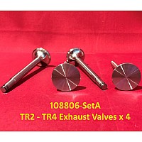 Exhaust Valve - 3/8 inch Stem - Triumph TR2 - TR4   (Sold as a set of Four) 108806-SetA