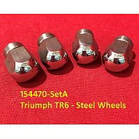 Wheel Nut - Chrome - Triumph TR6 Steel Wheels Set of 4  154470-SetA