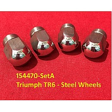 Wheel Nut - Chrome - Triumph TR6 Steel Wheels Set of 4  154470-SetA