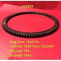 Flywheel Ring Gear - Bolt On -  Triumph TR3A from TS50001 - TR4A  202834