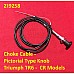 Choke Cable - Pictorial Type Knob - Triumph TR6 PI Models -  CR Models  219258