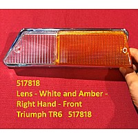 Lens - White and Amber - Right Hand - Front  Triumph TR6   517818