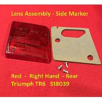 Lens Assembly - Side Marker Red  Right Hand Rear - Triumph TR6   518039