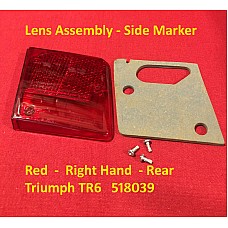 Lens Assembly - Side Marker Red  Right Hand Rear - Triumph TR6   518039