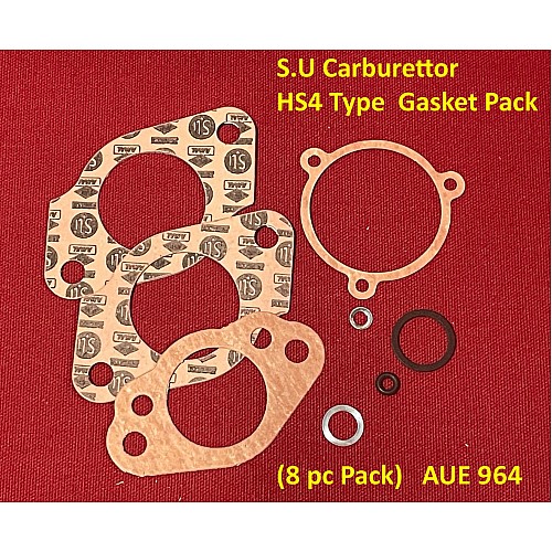 S.U Carburettor  HS4 Type  Gasket Pack   (8 pc Pack)   AUE 964