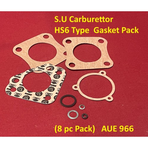 S.U Carburettor  HS6 Type  Gasket Pack   (8 pc Pack)   AUE 966