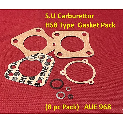 S.U Carburettor  HS8 Type  Gasket Pack   (8 pc Pack)   AUE 968