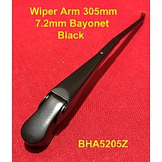 Wiper Arm Black Left Crank 7.2mm Bayonet with Push On 14.8mm Spline. 159687 or  BHA5205