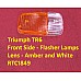 Triumph TR6 Front Side - Flasher Lamps   Lens - Amber and White    RTC1849