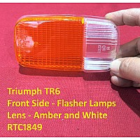 Triumph TR6 Front Side - Flasher Lamps   Lens - Amber and White    RTC1849