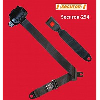 Securon Inertia Reel Rear Seat Belt and Anchor (208cm)  Black (Adjustable Reel )     Securon-254