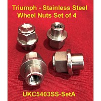 Triumph Wheel Nuts - Stainless Steel - To OE Specification Set of 4 - UKC5403SS-SetA