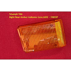 Triumph TR6 Right Rear Amber Indicator Lens L832  - 518037