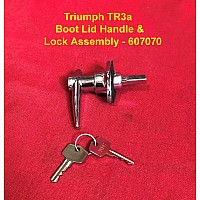 Triumph TR3a Boot Lid Handle and Lock Assembly - 607070