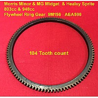 Morris Minor & MG Midget  & Healey Sprite 803cc & 948cc Flywheel Ring Gear  9M156   AEA596