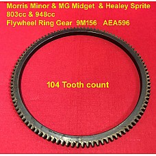 Morris Minor & MG Midget  & Healey Sprite 803cc & 948cc Flywheel Ring Gear  9M156   AEA596